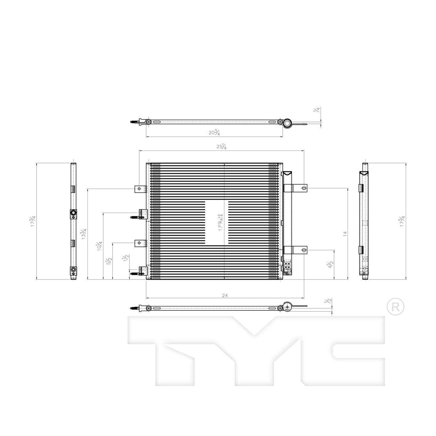 TYC A/C Condenser 3261