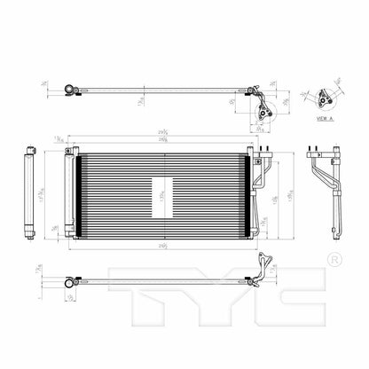 TYC A/C Condenser 3381
