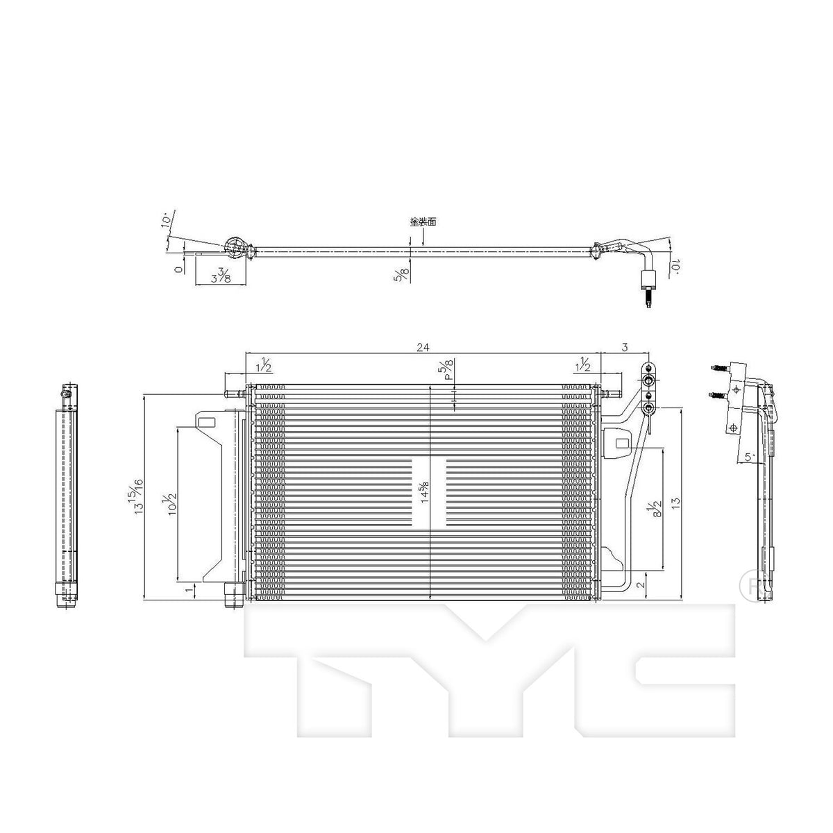 TYC A/C Condenser 3390