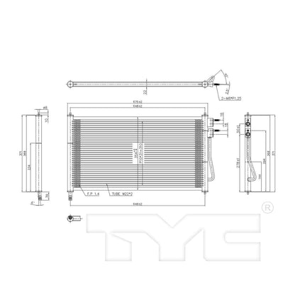 TYC A/C Condenser 3391