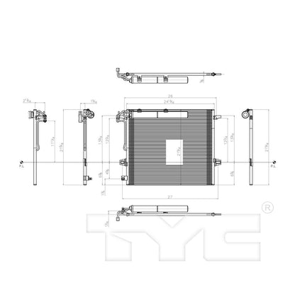 TYC A/C Condenser 3478