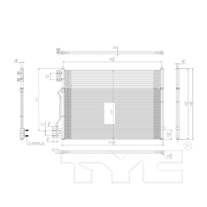 TYC A/C Condenser 3557