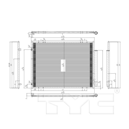 TYC A/C Condenser 3585