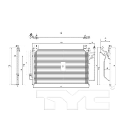 TYC A/C Condenser 3589