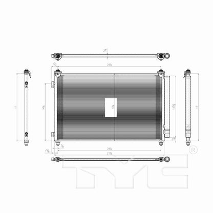 TYC A/C Condenser 3613