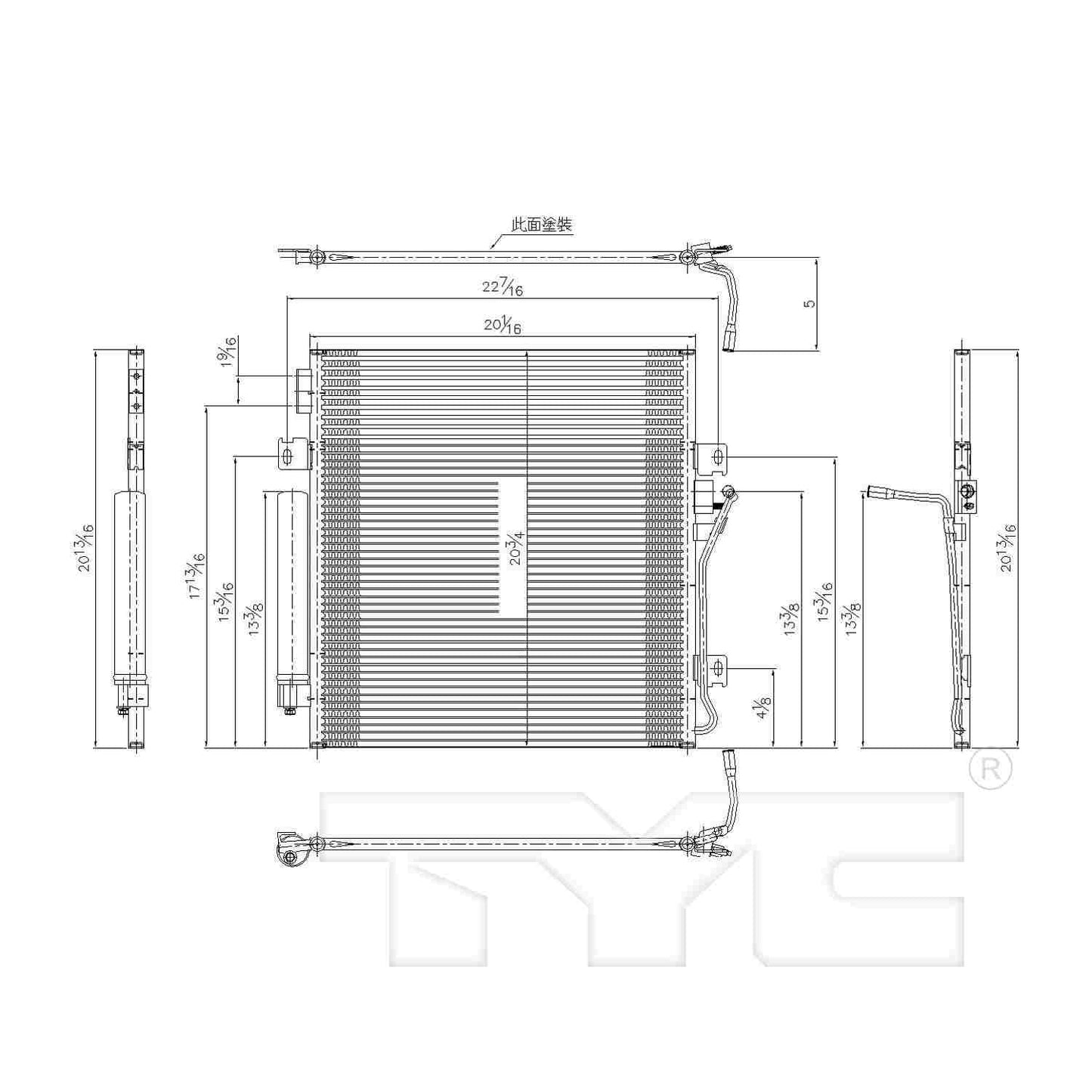 TYC A/C Condenser 3683