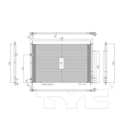 TYC A/C Condenser 3686