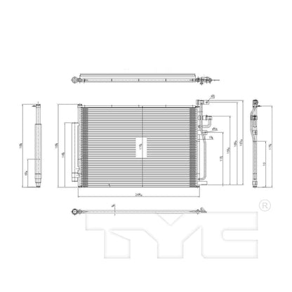 TYC A/C Condenser 3687