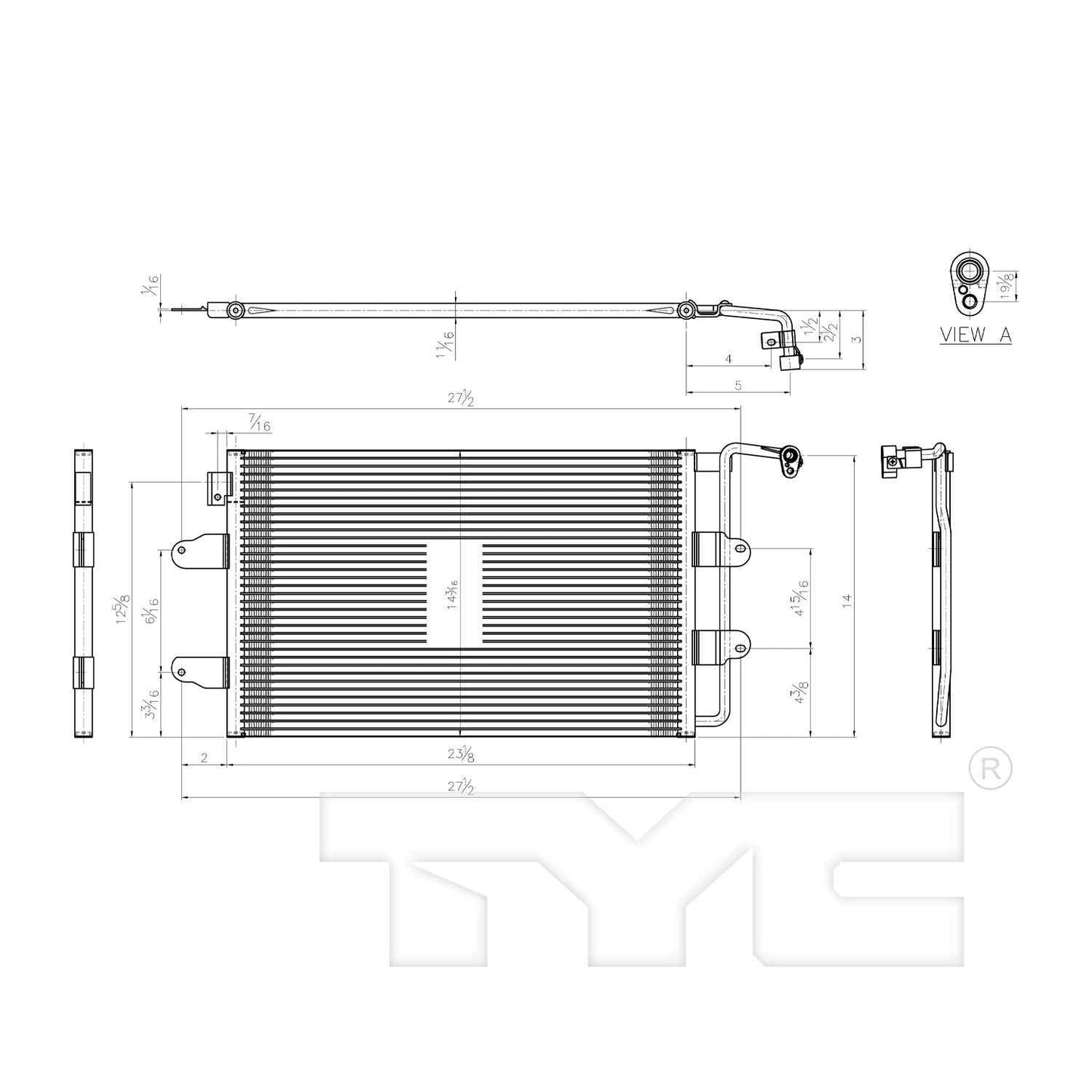 TYC A/C Condenser 3692