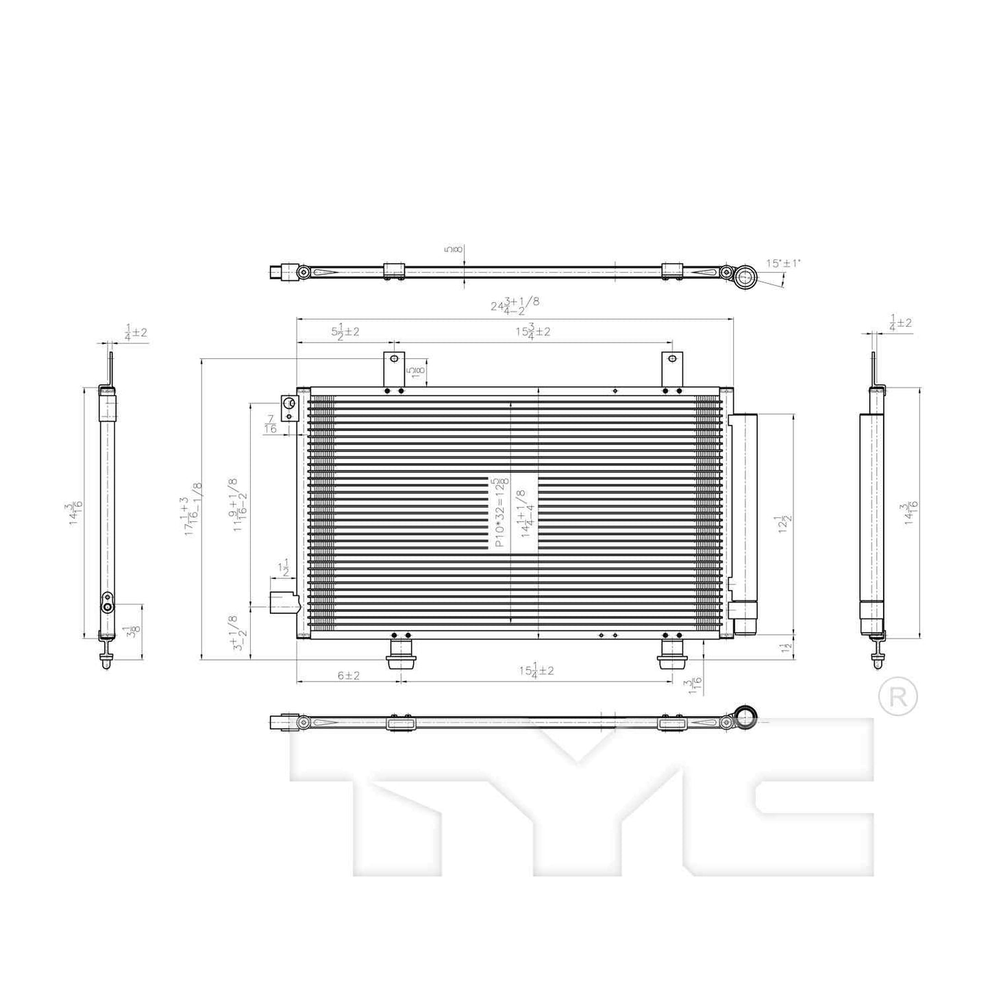 TYC A/C Condenser 3693