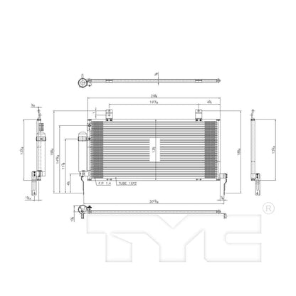 TYC A/C Condenser 3770