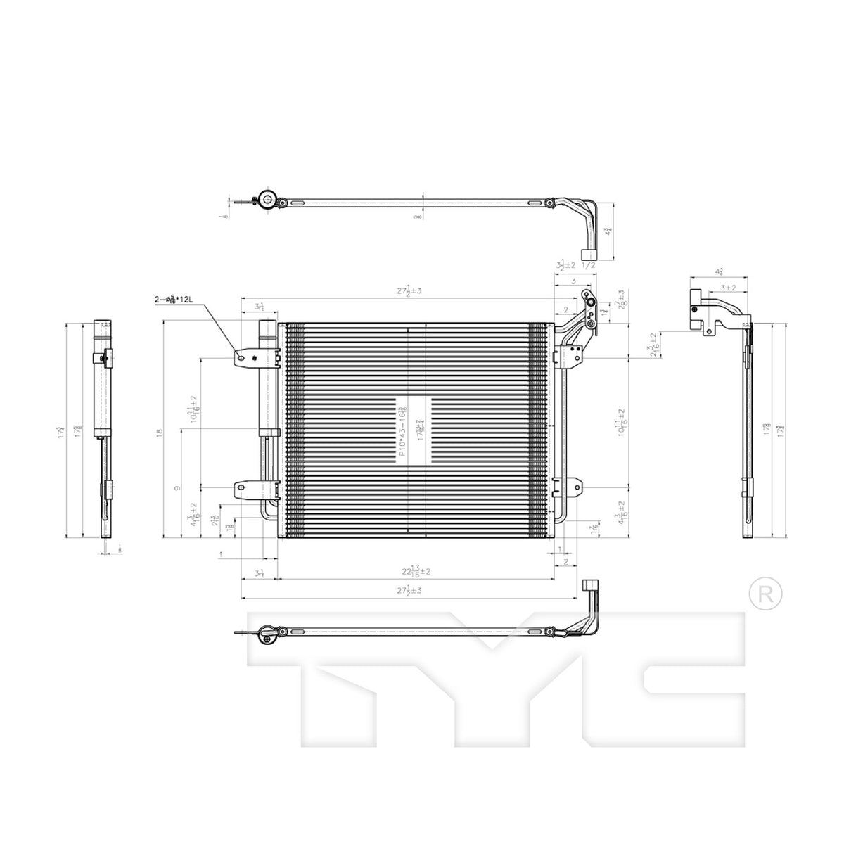 TYC A/C Condenser 3775