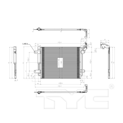 TYC A/C Condenser 3775