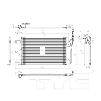 TYC A/C Condenser 3786