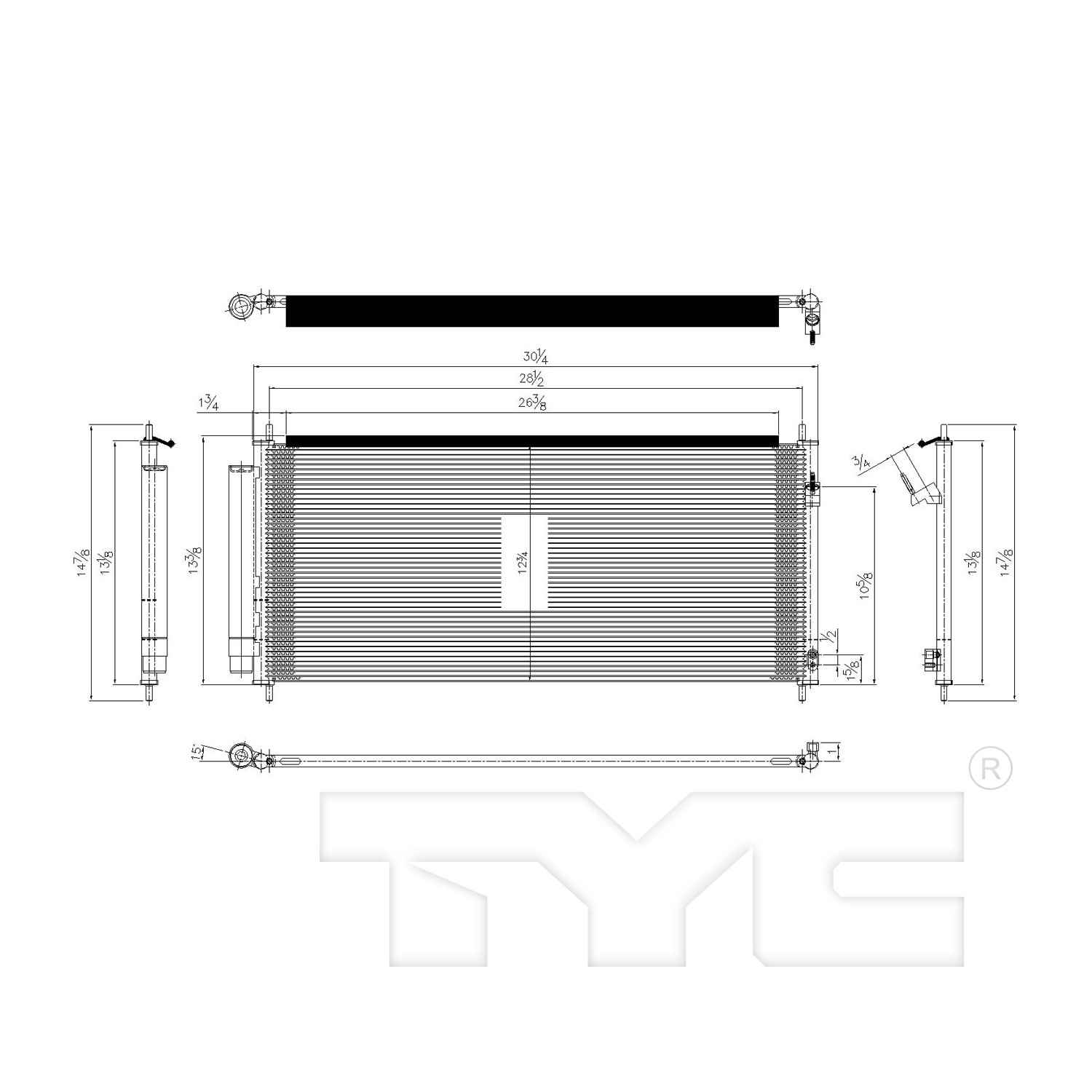 TYC A/C Condenser 3787