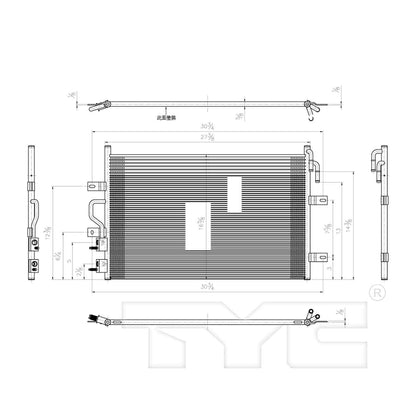 TYC A/C Condenser 3788