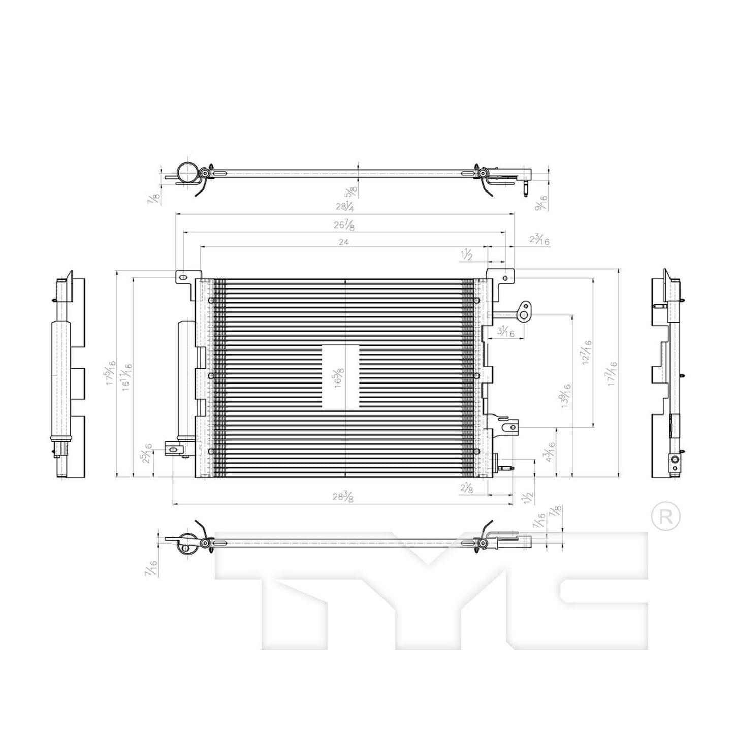 TYC A/C Condenser 3791