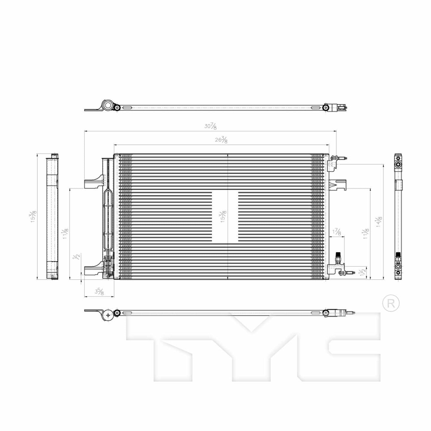 TYC A/C Condenser 3794