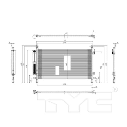 TYC A/C Condenser 3799