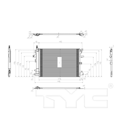 TYC A/C Condenser 3802