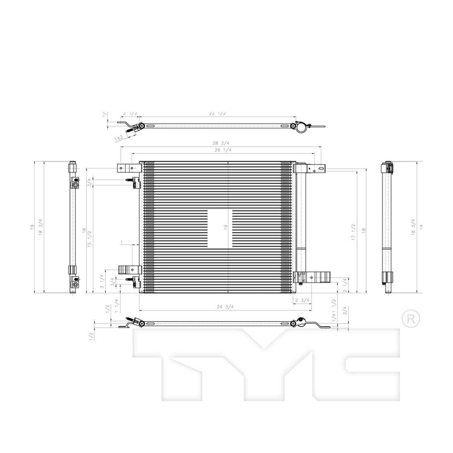 TYC A/C Condenser 3865