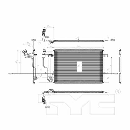 TYC A/C Condenser 3866