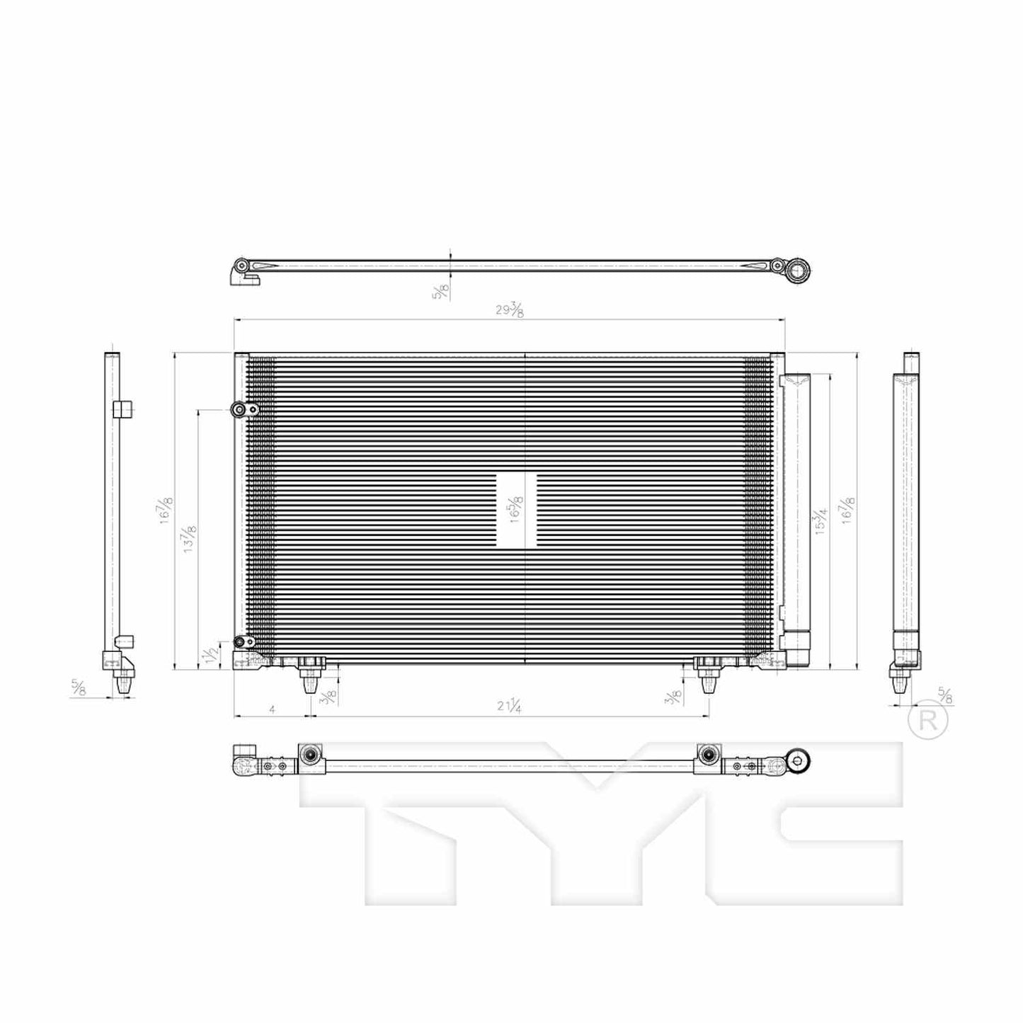 TYC A/C Condenser 3869