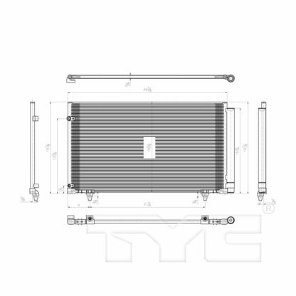 TYC A/C Condenser 3869