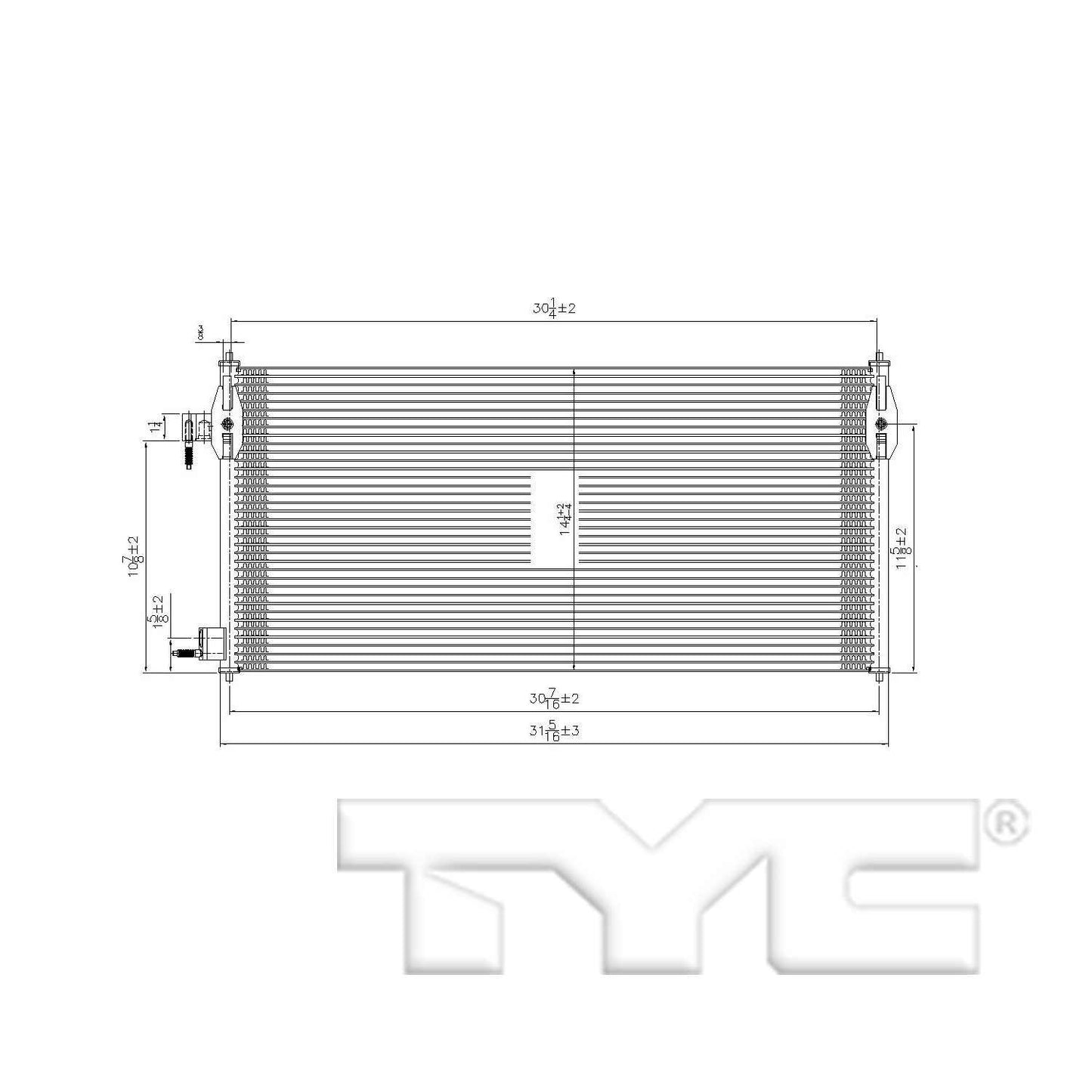 TYC A/C Condenser 3876
