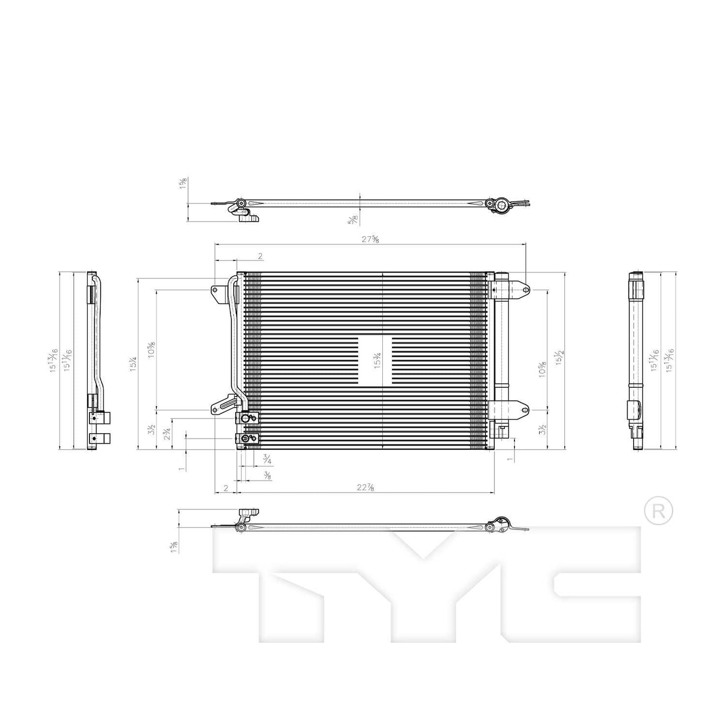 TYC A/C Condenser 3889