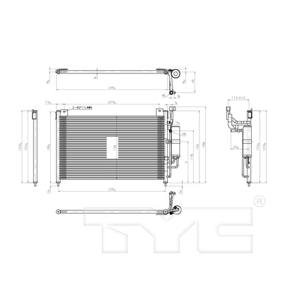 TYC A/C Condenser 3891