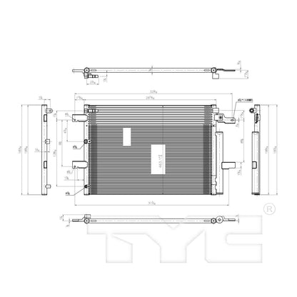 TYC A/C Condenser 3894