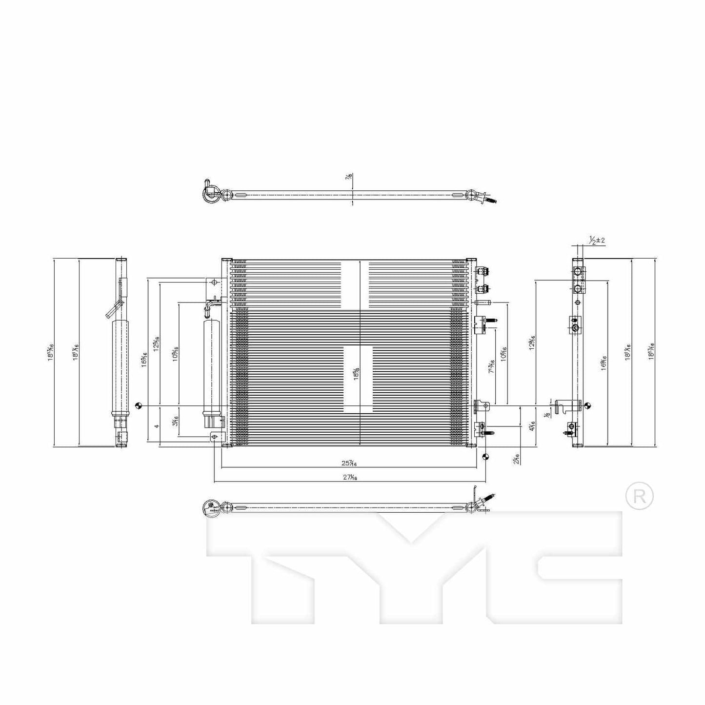 TYC A/C Condenser 3897