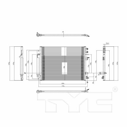 TYC A/C Condenser 3897