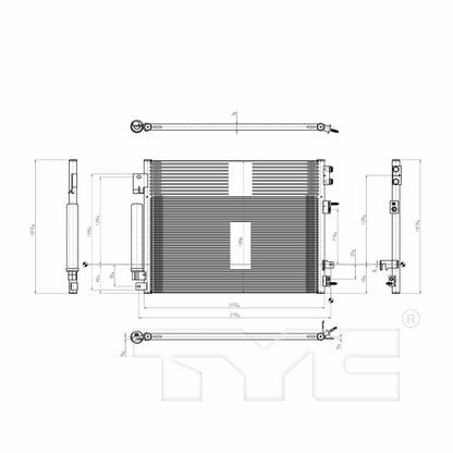 TYC A/C Condenser 3948