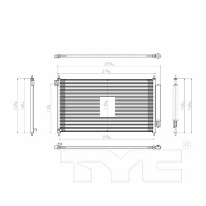TYC A/C Condenser 3965