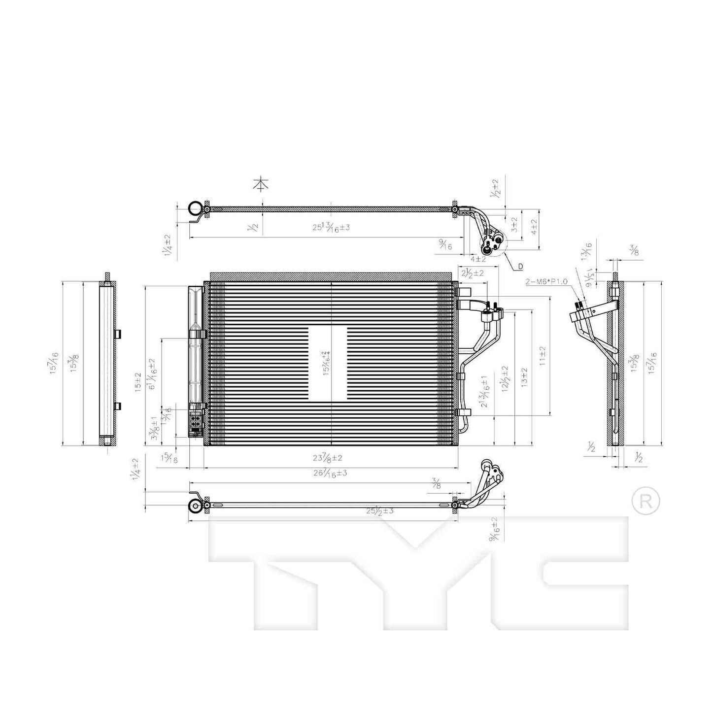 TYC A/C Condenser 3967