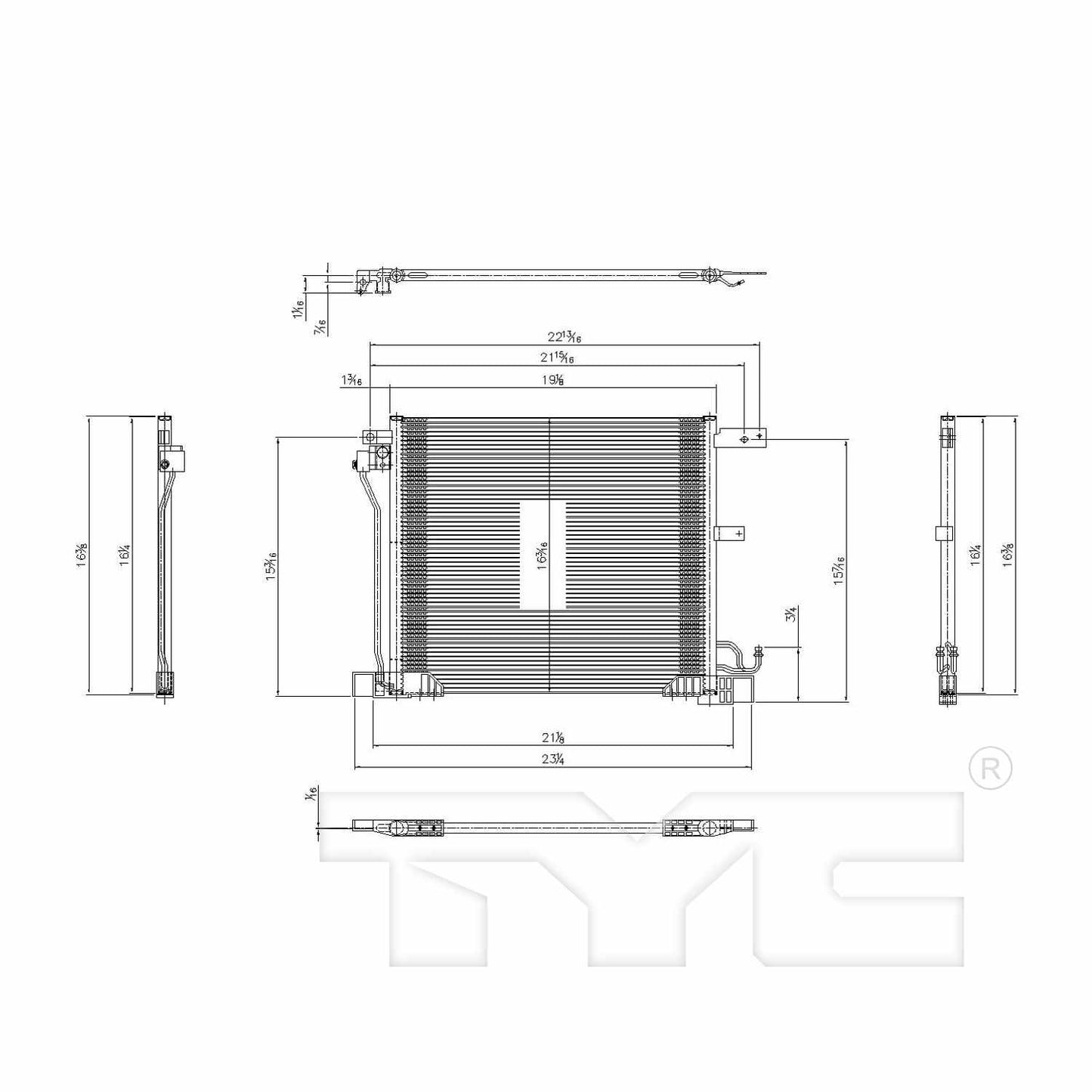 TYC A/C Condenser 3968