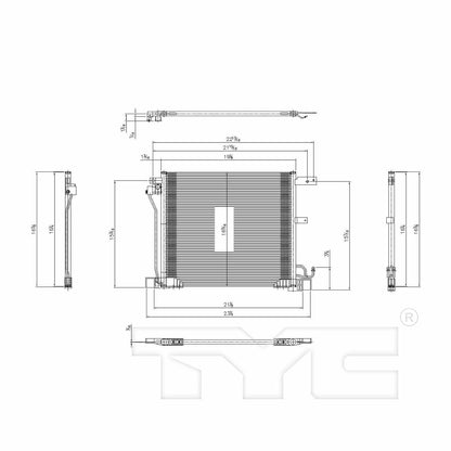 TYC A/C Condenser 3968