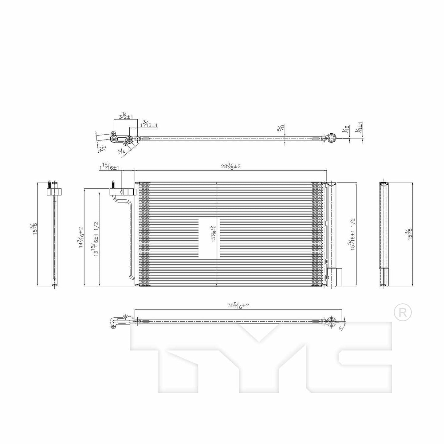 TYC A/C Condenser 3981