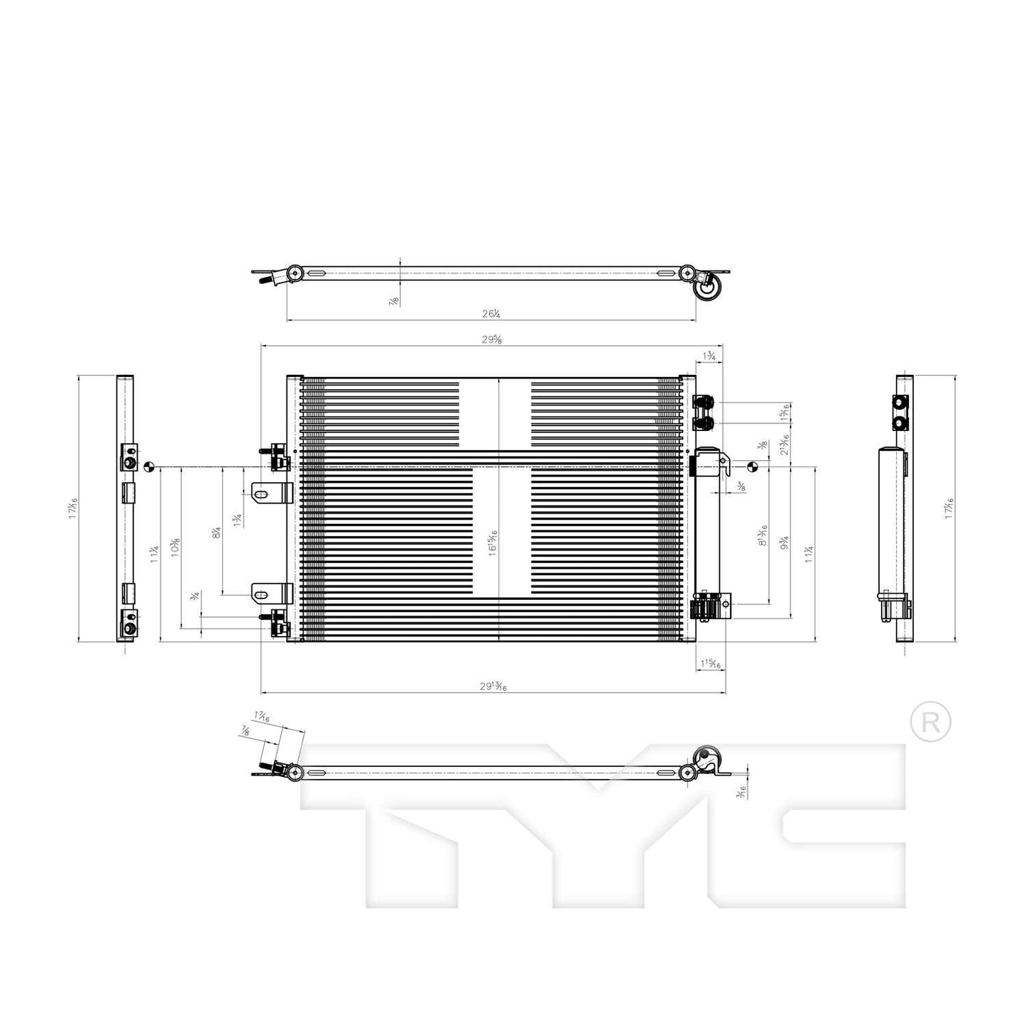 TYC A/C Condenser 3982