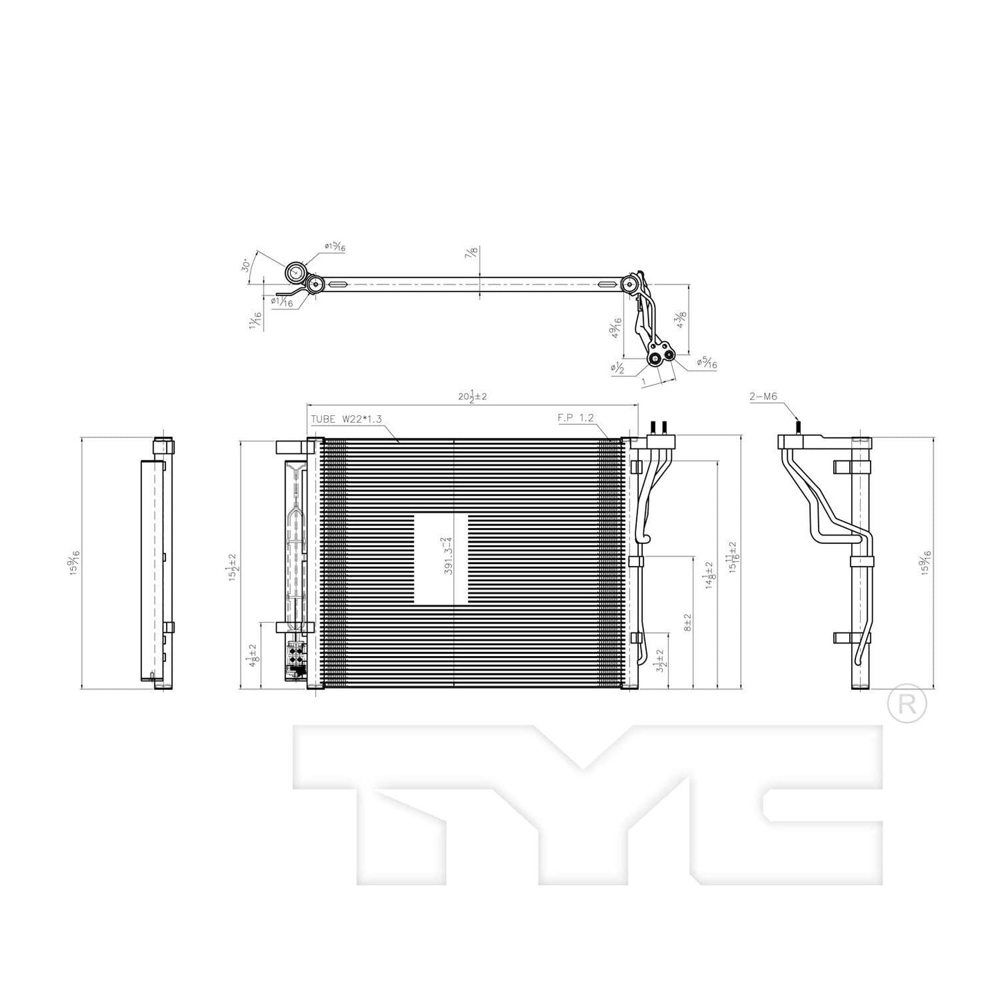 TYC A/C Condenser 3985