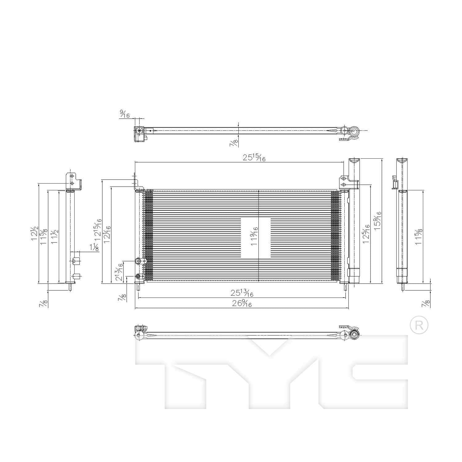 TYC A/C Condenser 3991