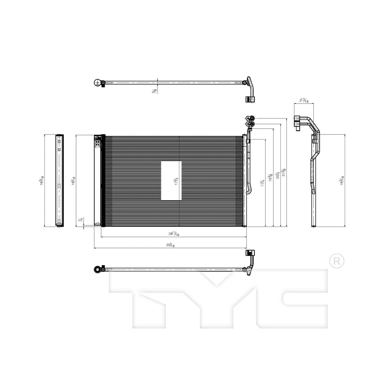 TYC A/C Condenser 3992