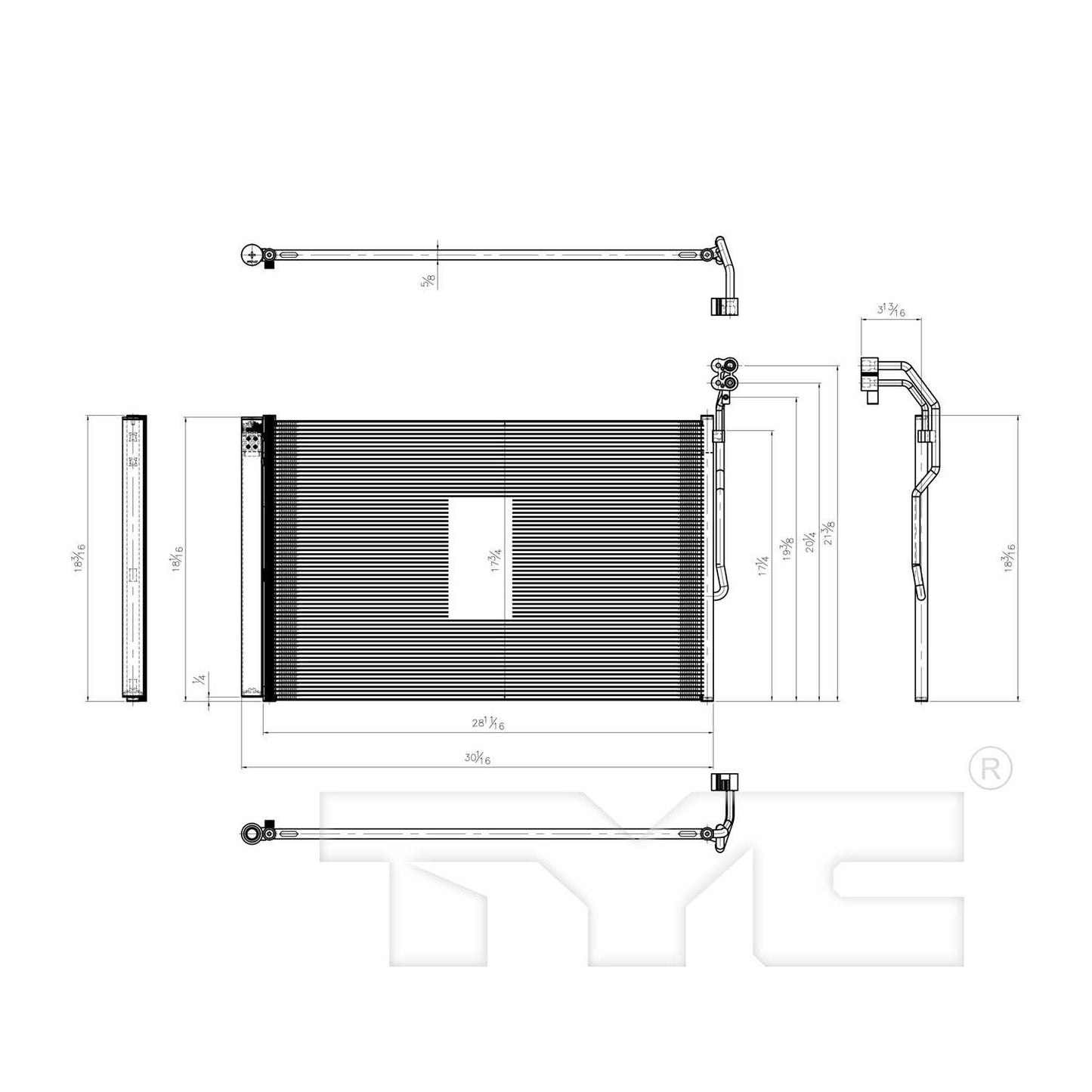 TYC A/C Condenser 3992