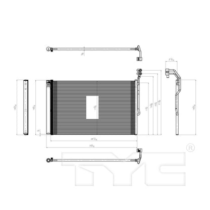 TYC A/C Condenser 3992