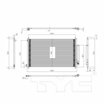 TYC A/C Condenser 3997
