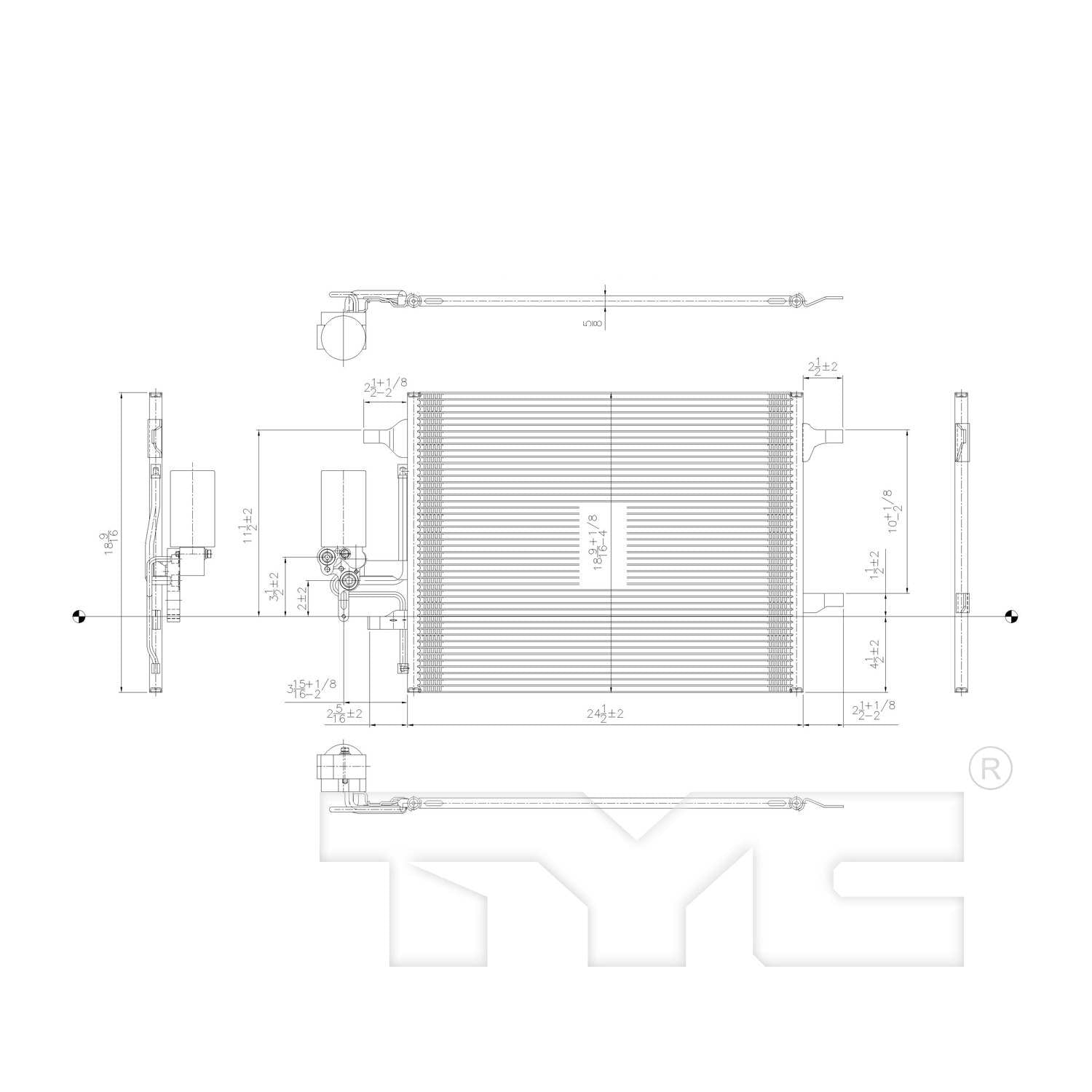 TYC A/C Condenser 3998