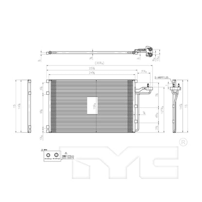 TYC A/C Condenser 4084