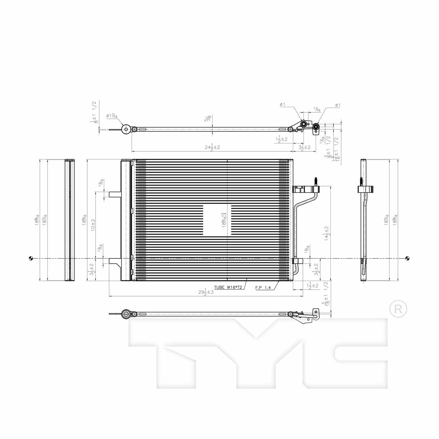 TYC A/C Condenser 4106